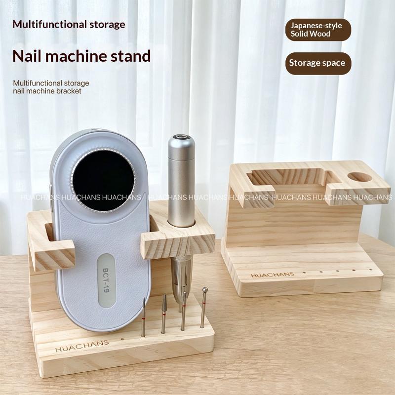Nail Tech Accessories - Portable Wooden Nail Drill Bits Holder