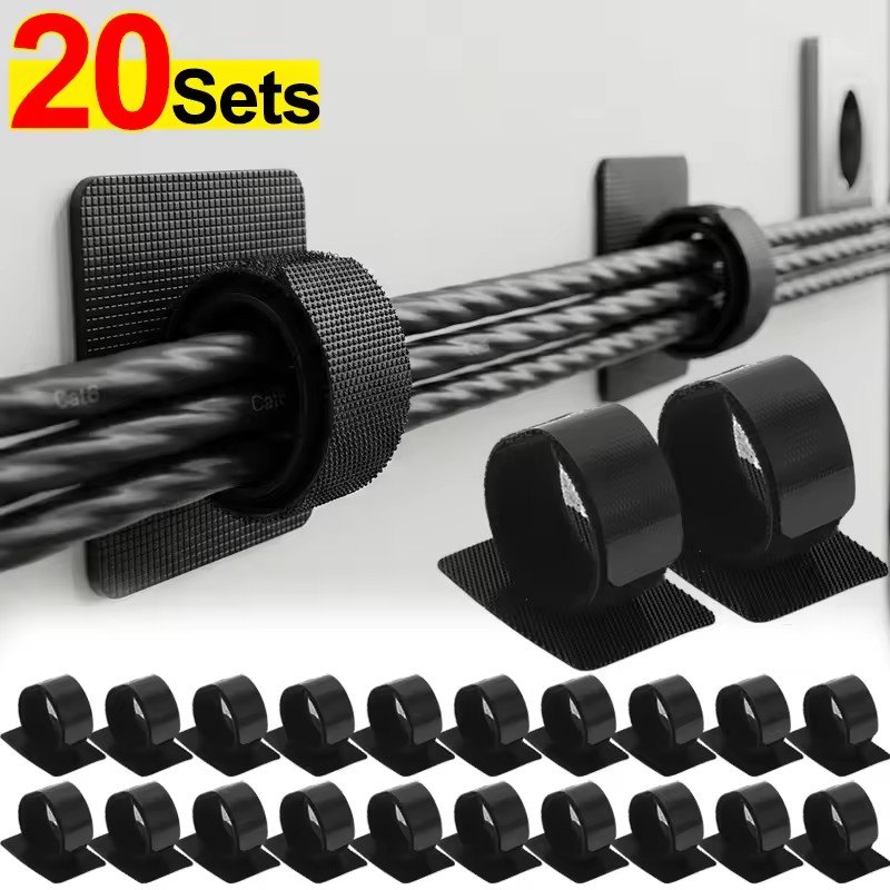 Tech Room Accessories - Adhesive Under Desk Cable Ties Wire