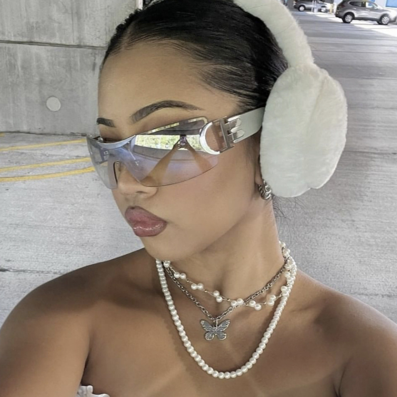 Trending Tech Accessories - Frameless Y2K Futuristic Tech Fashion Women