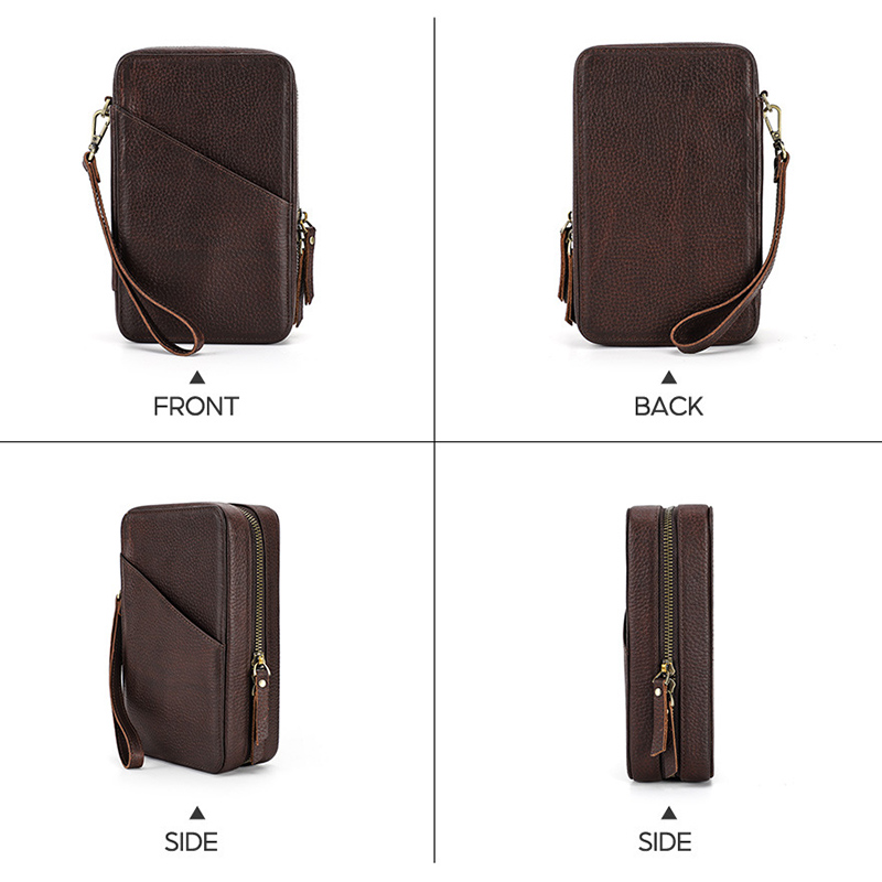 Vintage Brown Genuine Cowhide  - Tech Accessories Travel recension och pris