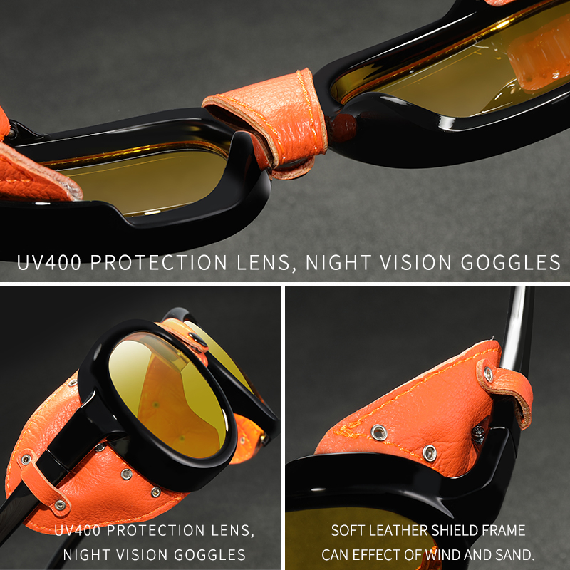 KDEAM Pilot Sunglasses Steampu - Tech Wear Accessories recension och pris