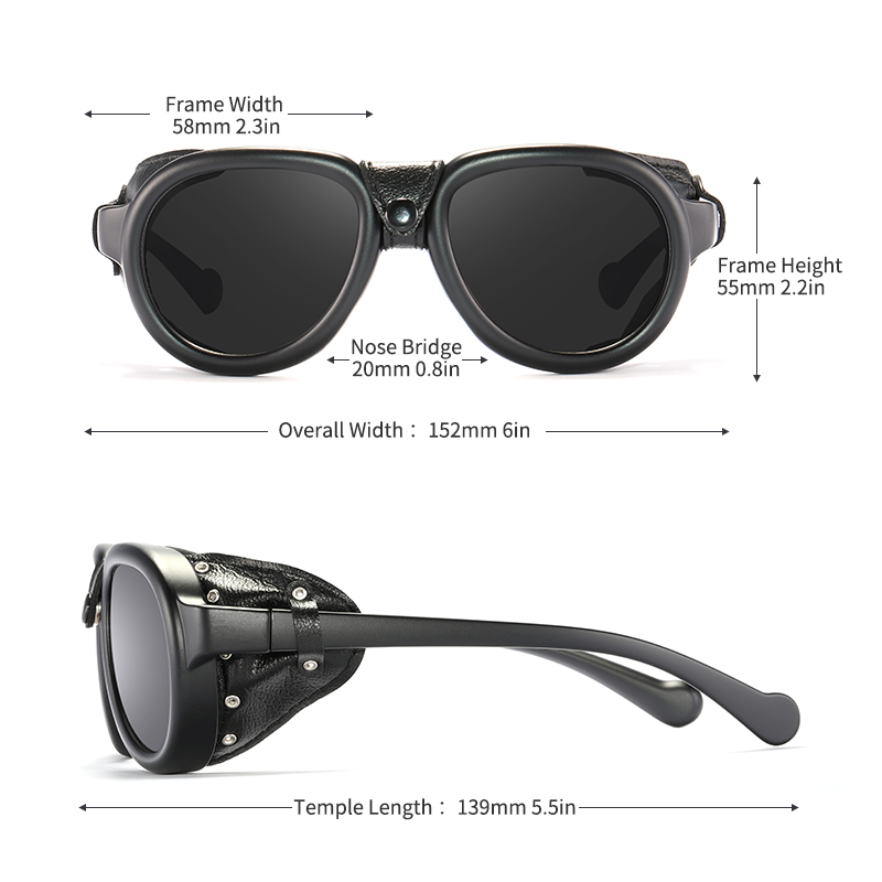 KDEAM Pilot Sunglasses Steampu - Tech Wear Accessories recension och pris