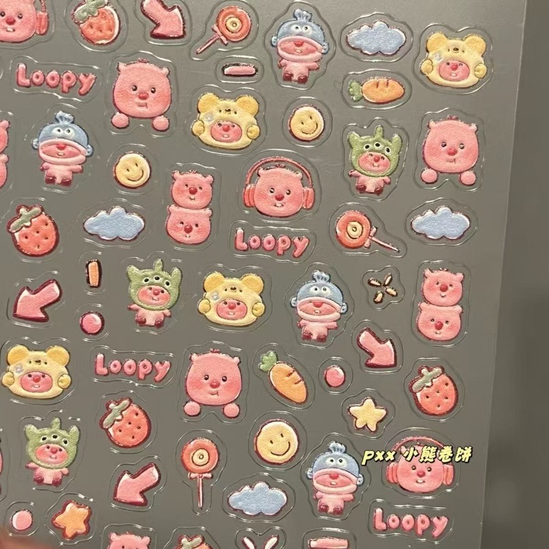 Loopy 3D embossed sticker, tra - Nail Tech Accessories recension och pris
