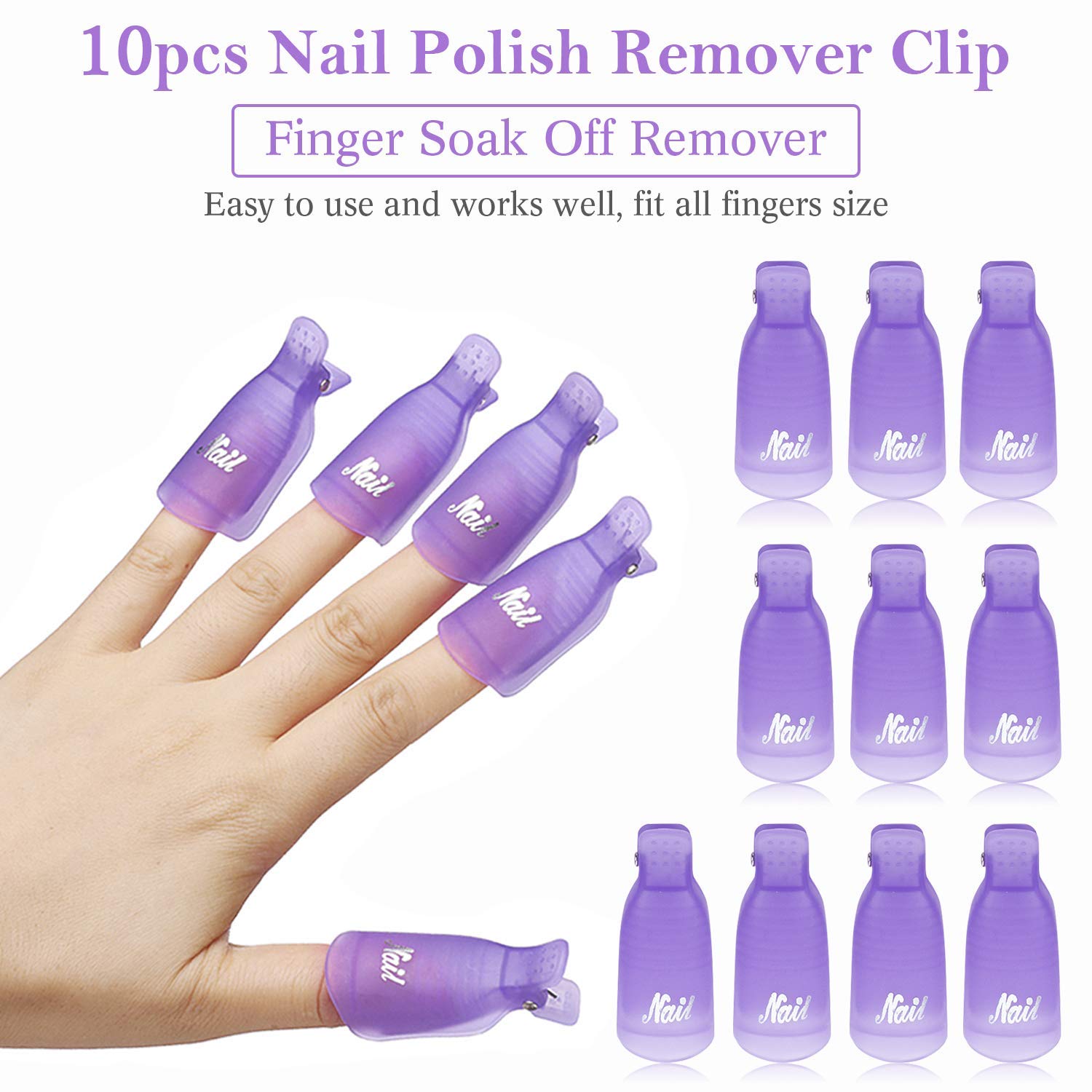 10Pcs Plastic Nail Art Soak Of - Nail Tech Accessories recension och pris