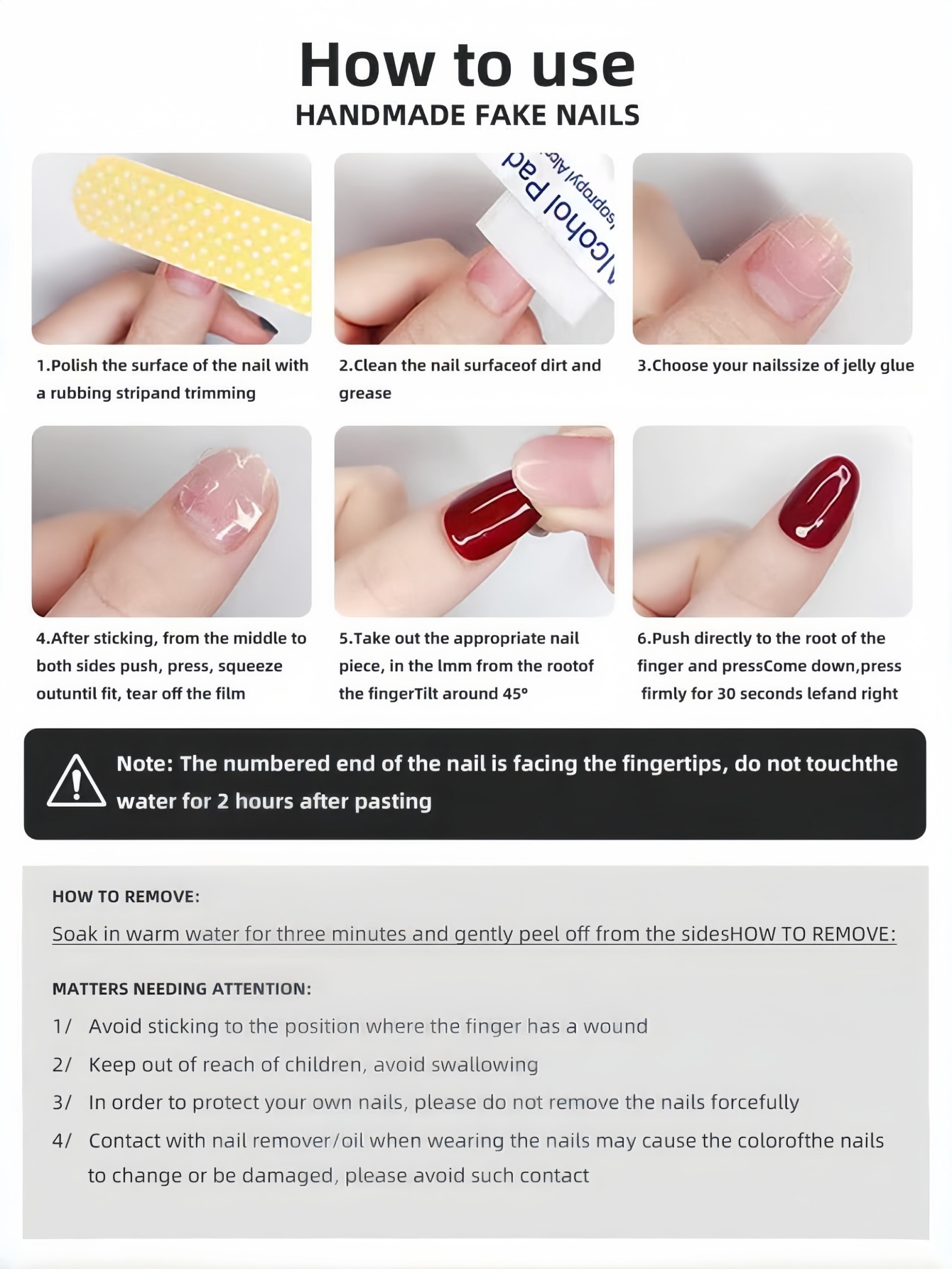 10 Long Trapezoidal Press-On N - Nail Tech Accessories recension och pris