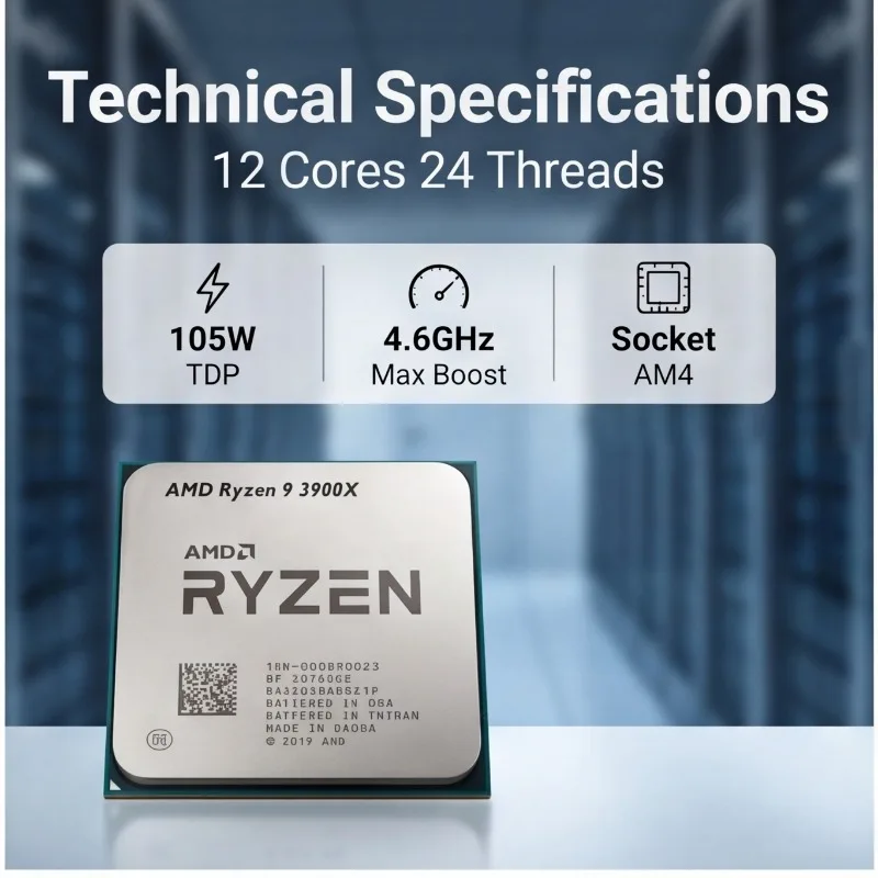 AMD Ryzen 9 3900X Processor CP - Amd Cpu Ryzen 9 recension och pris
