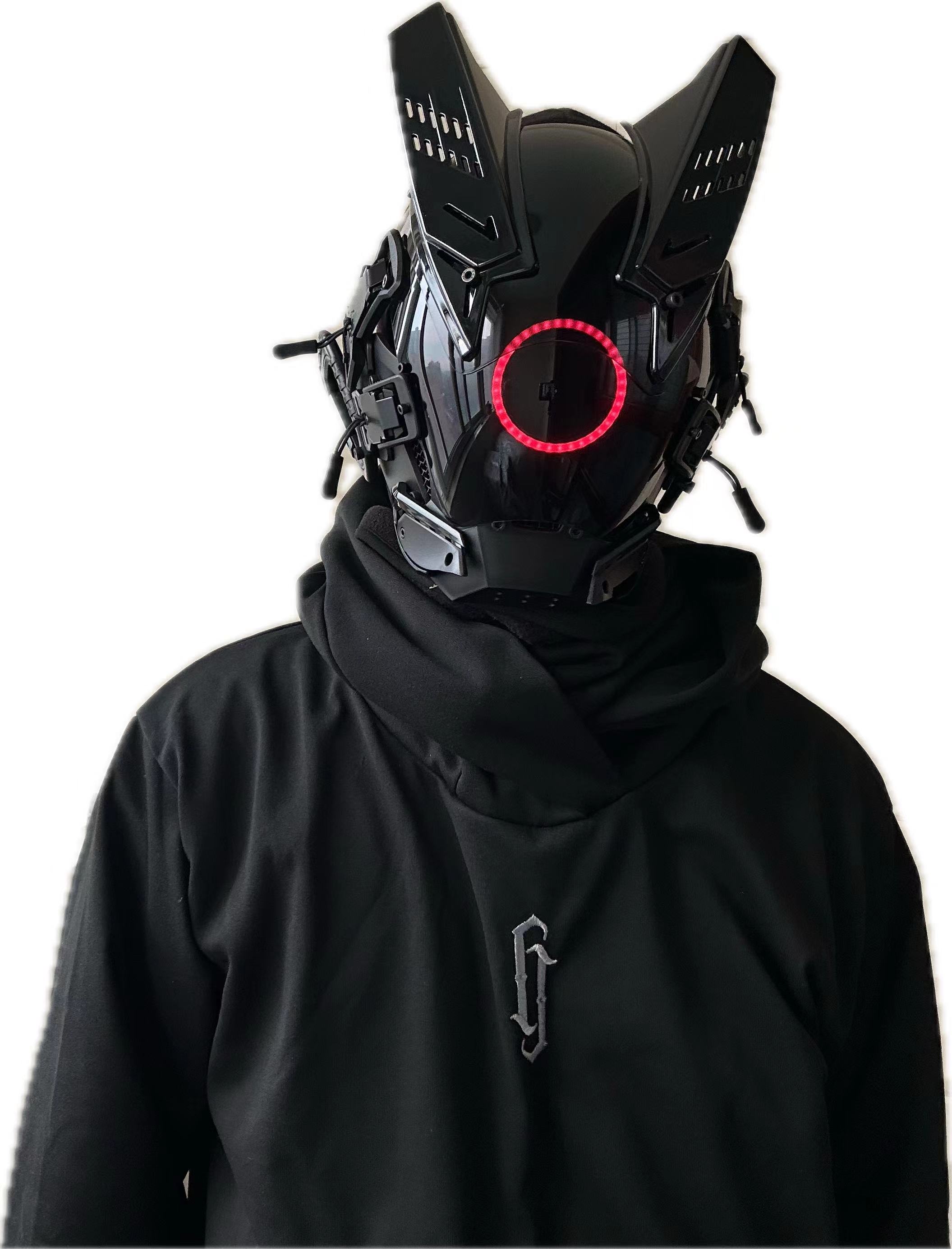 Cyberpunk LED Mask Cosplay Mas - Tech Wear Accessories recension och pris