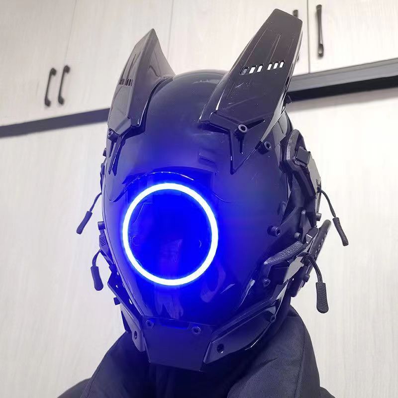 Cyberpunk LED Mask Cosplay Mas - Tech Wear Accessories recension och pris