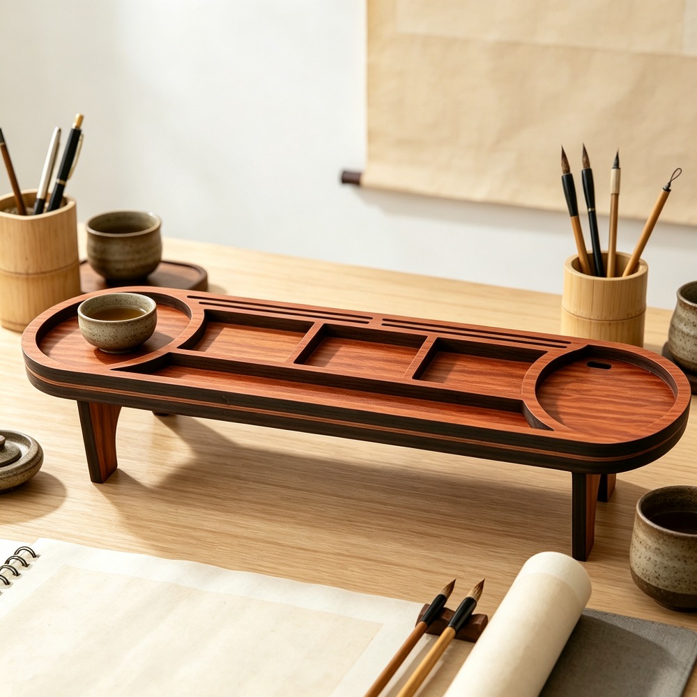 Wooden Desk Organizer with Pho - Tech Accessories For Office recension och pris