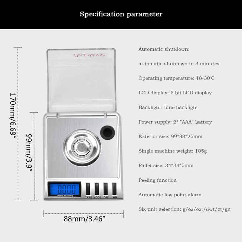 20g/0.001g Jewellery Scale Min - High Tech Kitchen Accessories recension och pris