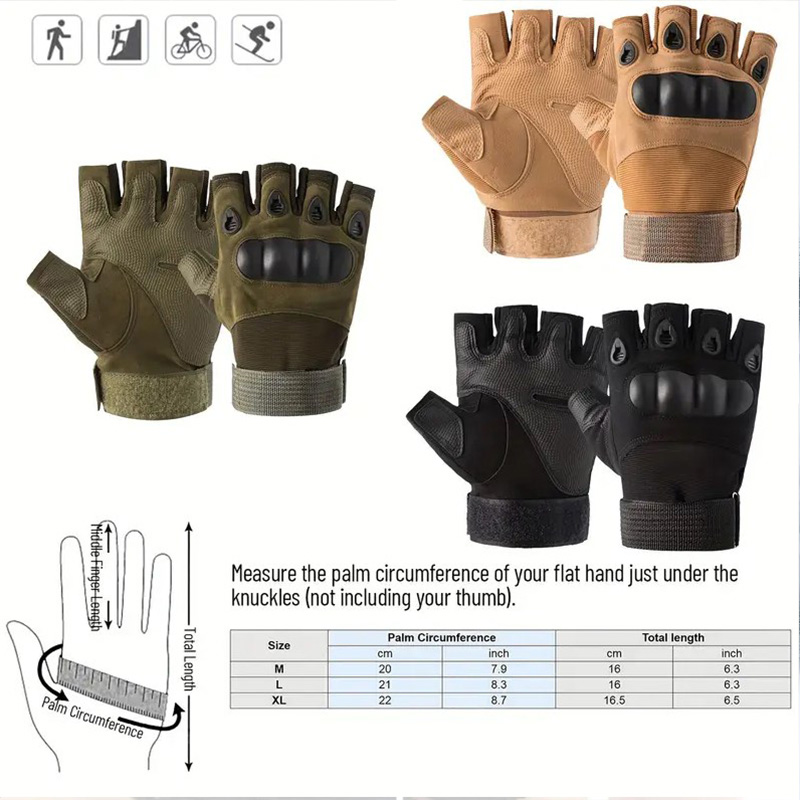 1Pair Tactical Fingerless Glov - Tech Wear Accessories recension och pris