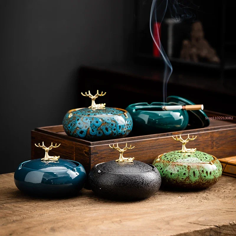 Round Ceramic Ashtray Living R - Tech Room Accessories recension och pris