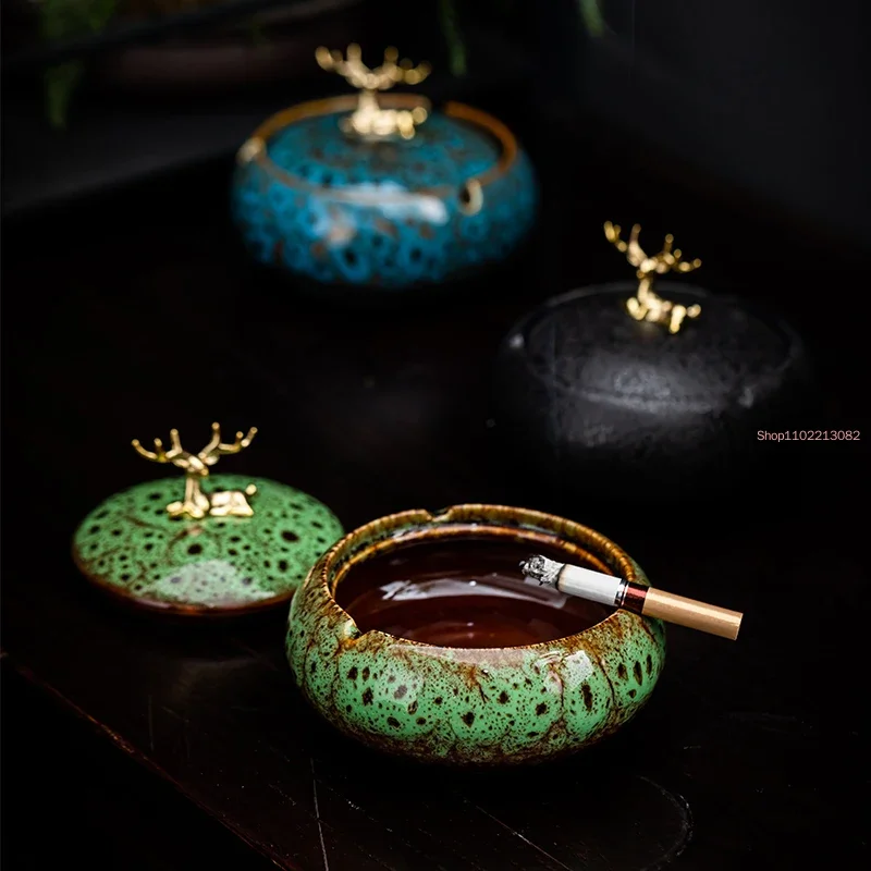 Round Ceramic Ashtray Living R - Tech Room Accessories recension och pris