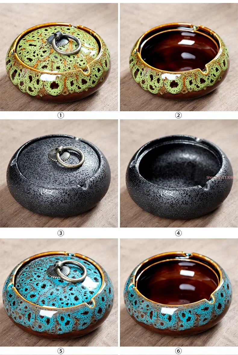 Round Ceramic Ashtray Living R - Tech Room Accessories recension och pris
