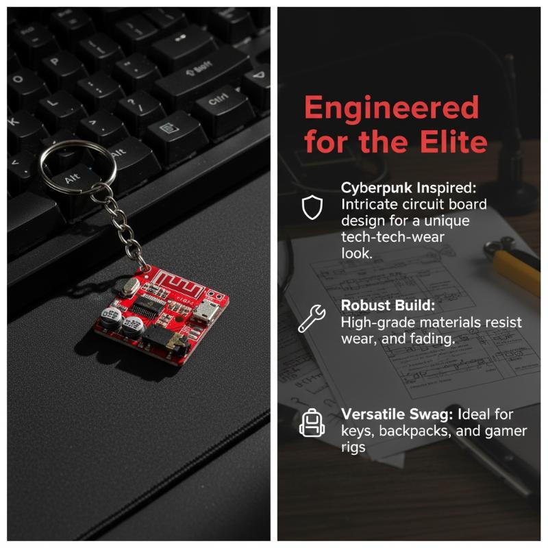 Circuit Board Keychain Minimal - Tech Accessories Key recension och pris